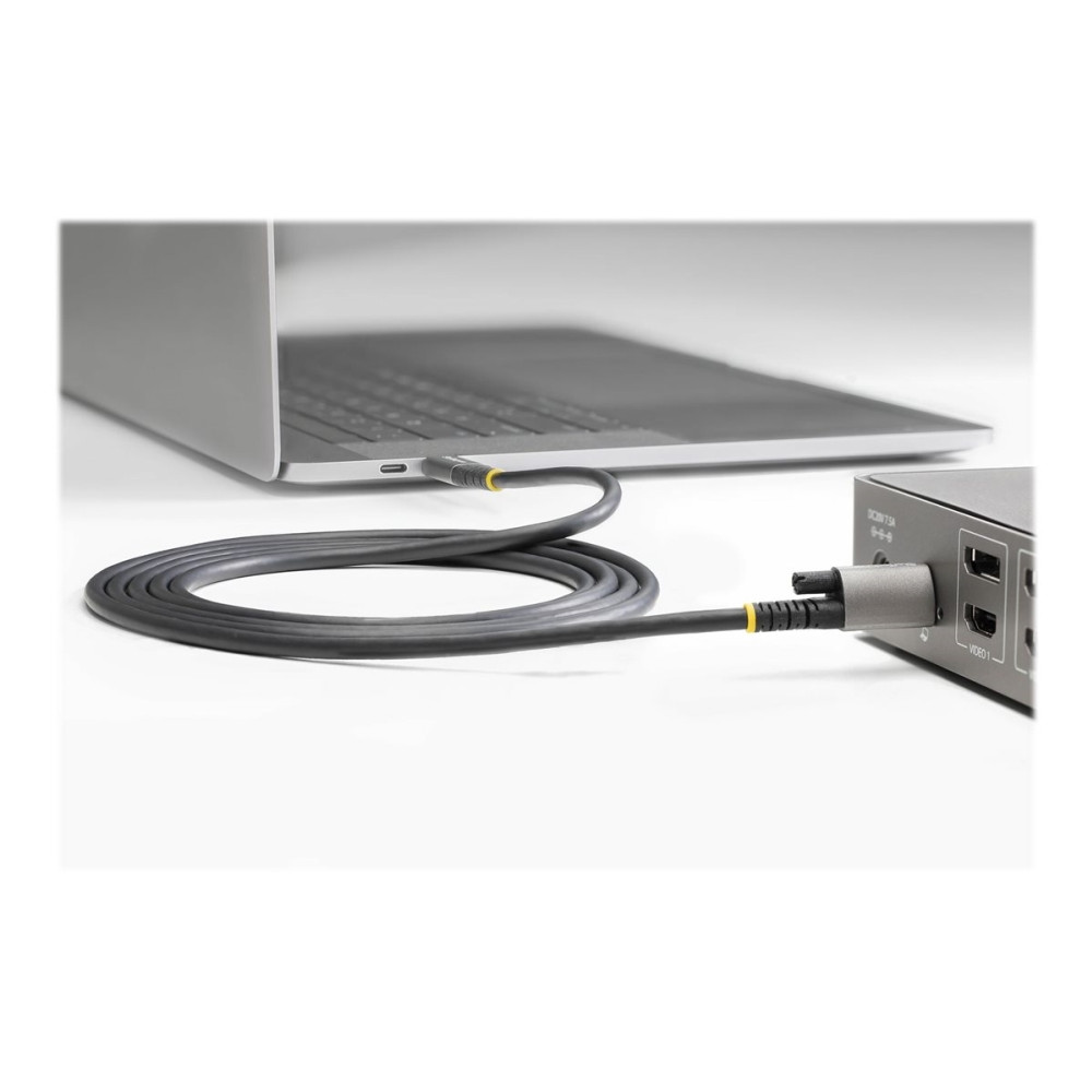 Produktbild för StarTech 50 cm toppskruvlåsande USB C-kabel 10 Gbit/s - USB 3.1/3.2 Gen 2 Type-C kabel - 100W (5A) Power Delivery-laddning, DP alt-läge - Enkel skruvlåsning - USB-C-kabel ladda/synkronisera - USB typ C-kabel - USB-C till USB-C - 50 cm