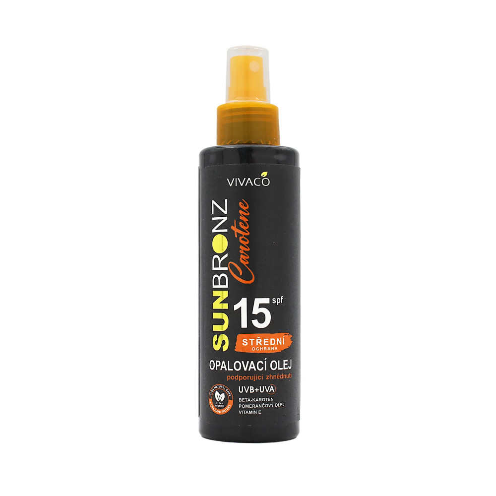 Produktbild för Vivaco Sun Bronz Carotene Sunbathing Oil SPF15 150ml