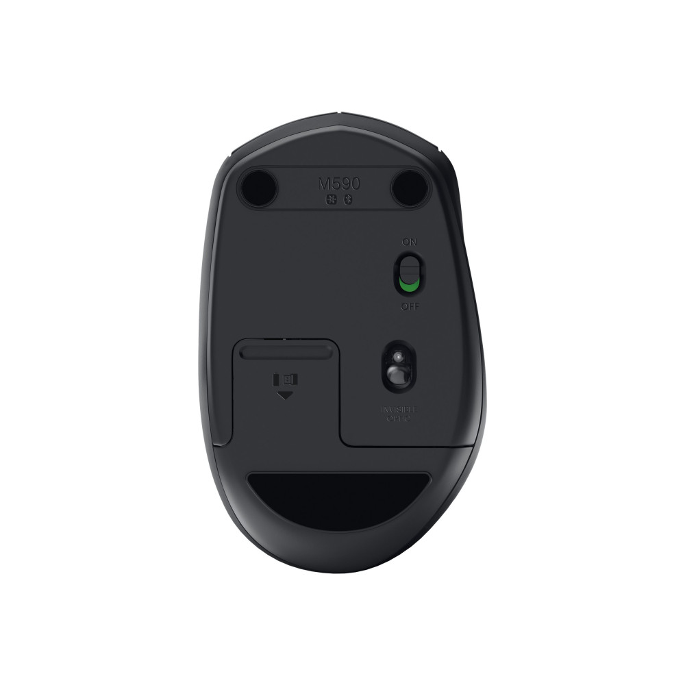 Produktbild för Logitech M590 Silent - mus - Bluetooth, 2.4 GHz - grafitton