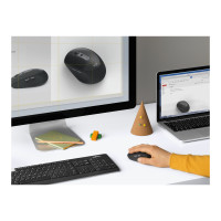 Produktbild för Logitech M590 Silent - mus - Bluetooth, 2.4 GHz - grafitton