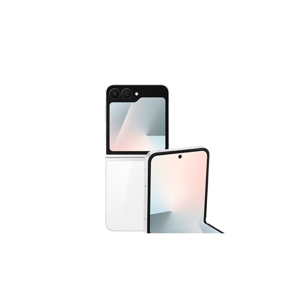Produktbild för Samsung Galaxy Z Flip7 FE - vit - 5G pekskärmsmobil - 256 GB - GSM