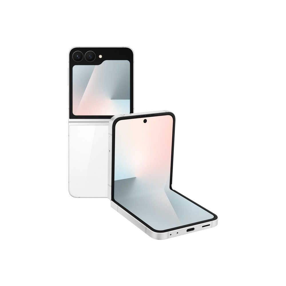 Produktbild för Samsung Galaxy Z Flip7 FE - vit - 5G pekskärmsmobil - 256 GB - GSM