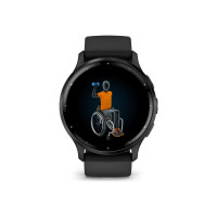 Produktbild för Garmin Venu 3 - svart fiberförstärkt polymer - smart klocka med band - 8 GB