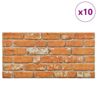 Produktbild för Väggpaneler 10 pcs Tegel 100 x 50 cm EPS Skum