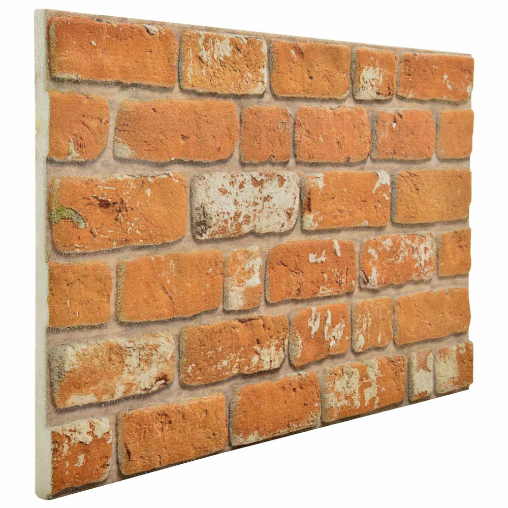 Produktbild för Väggpaneler 10 pcs Tegel 100 x 50 cm EPS Skum