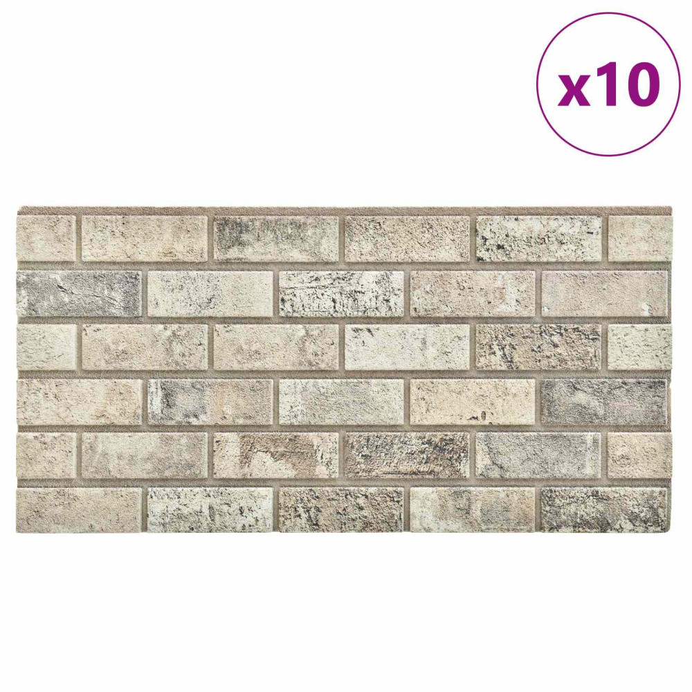 Produktbild för Väggpaneler 10 pcs Sand 100 x 50 cm EPS Skum