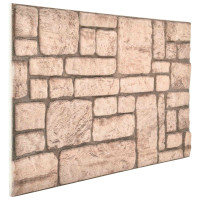 Produktbild för Väggpaneler 10 pcs Beige 100 x 50 cm EPS Skum