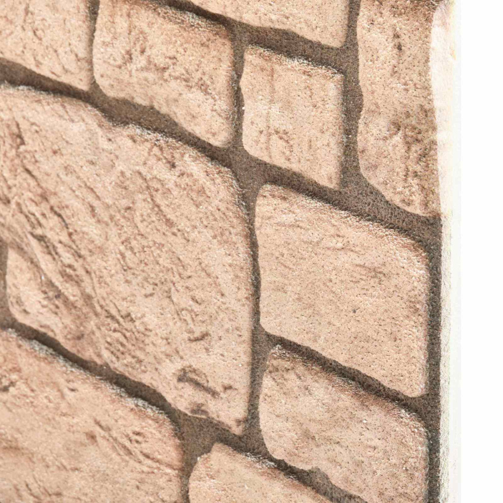 Produktbild för Väggpaneler 10 pcs Beige 100 x 50 cm EPS Skum