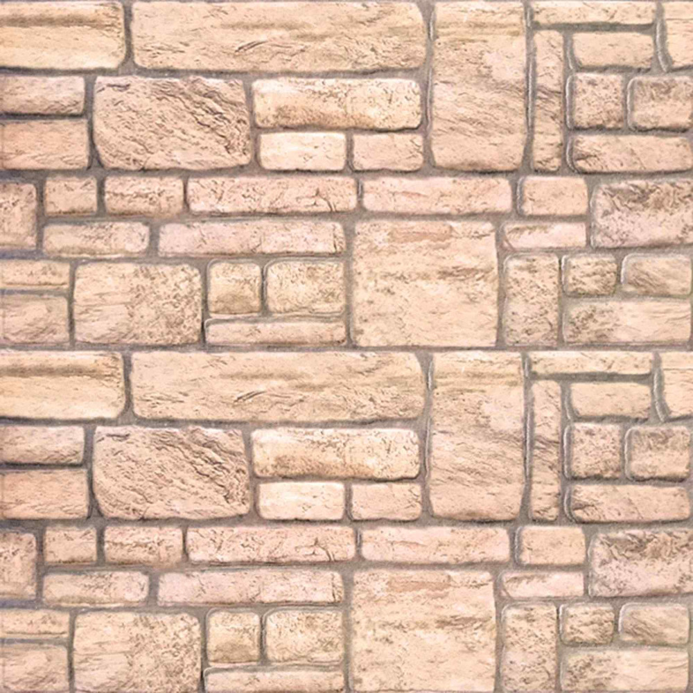 Produktbild för Väggpaneler 10 pcs Beige 100 x 50 cm EPS Skum