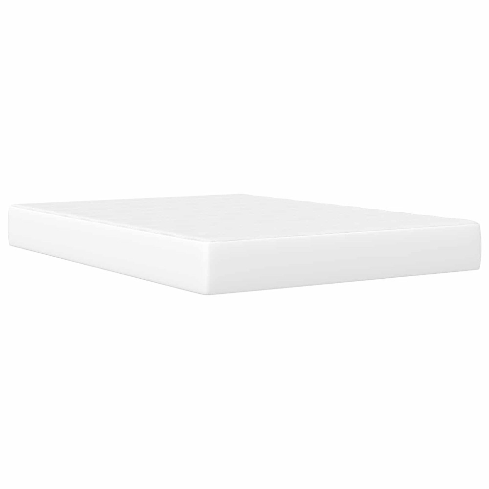 Produktbild för Sängram med madrass Vit 120 x 190 cm Konstläder