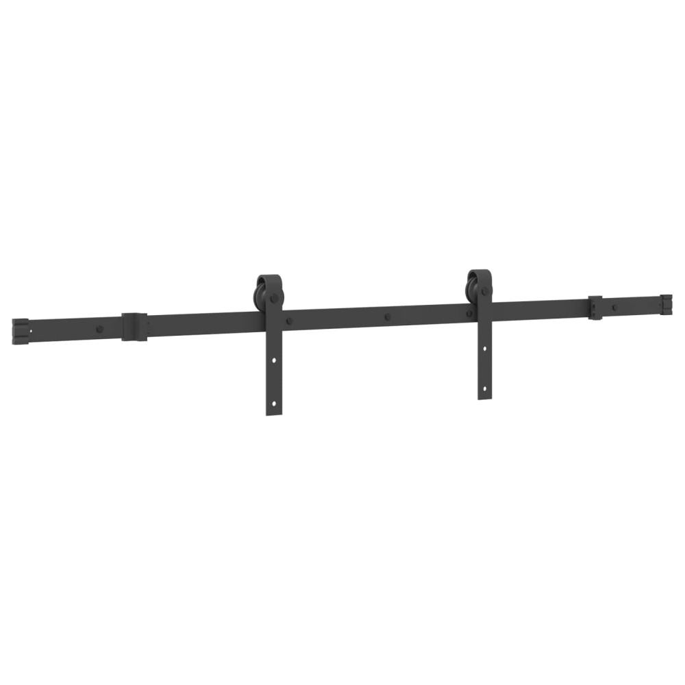 Produktbild för Skjutdörr NARVIK Naturlig och svart 80 x 210 cm (152,5 cm)