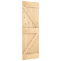Produktbild för Skjutdörr NARVIK Naturlig och svart 70 x 210 cm (213,5 cm)
