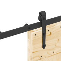 Produktbild för Skjutdörr NARVIK Naturlig och svart 70 x 210 cm (213,5 cm)