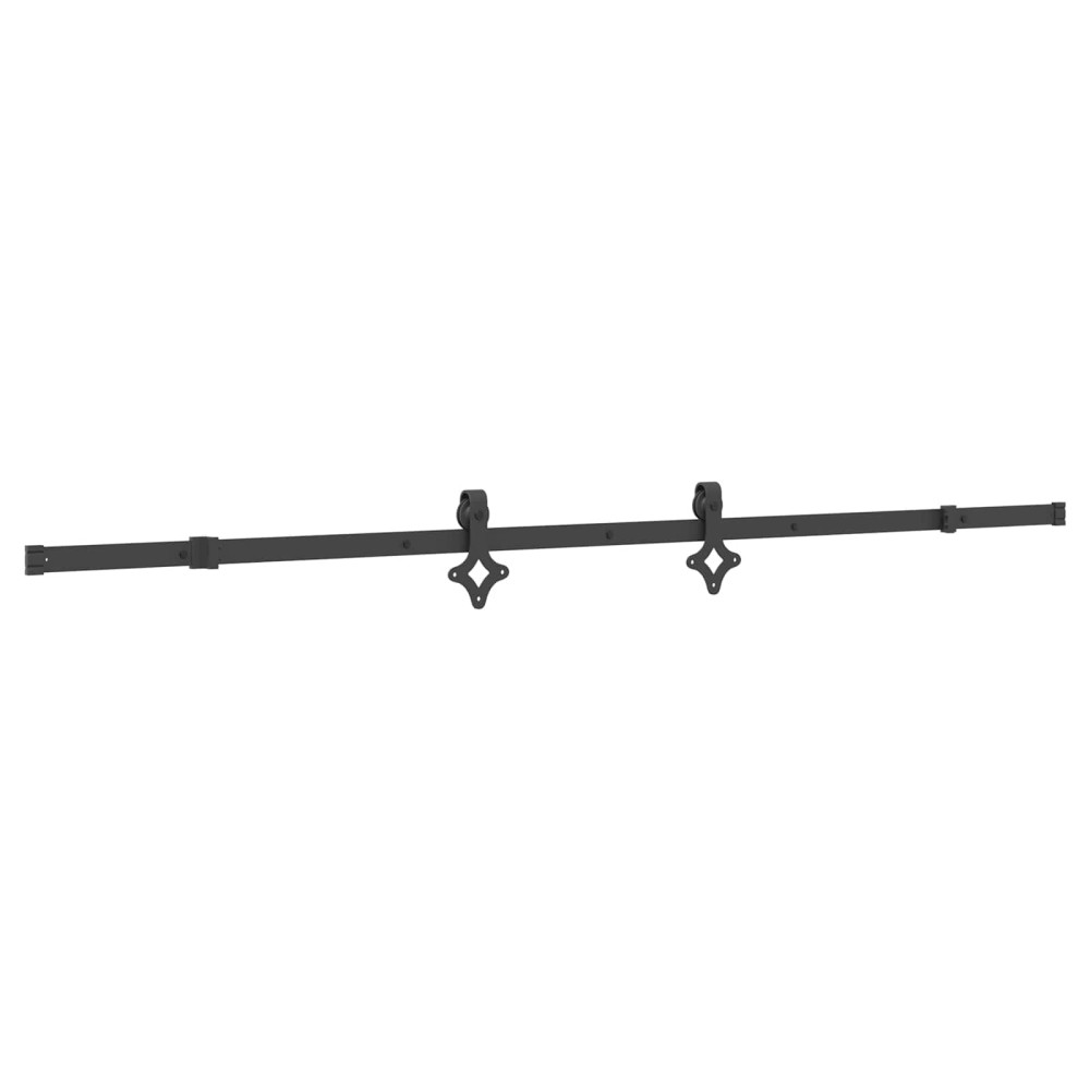 Produktbild för Skjutdörr NARVIK Naturlig och svart 80 x 210 cm (213,5 cm)