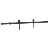 Produktbild för Skjutdörr NARVIK Naturlig och svart 80 x 210 cm (152,5 cm)