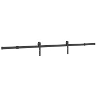 Produktbild för Skjutdörr NARVIK Naturlig och svart 85 x 210 cm (213,5 cm)
