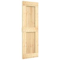 Produktbild för Skjutdörr NARVIK Naturlig och svart 70 x 210 cm (213,5 cm)
