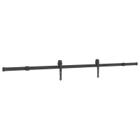 Produktbild för Skjutdörr NARVIK Naturlig och svart 70 x 210 cm (213,5 cm)