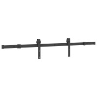 Produktbild för Skjutdörr NARVIK Naturlig och svart 85 x 210 cm (152,5 cm)