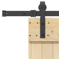 Produktbild för Skjutdörr NARVIK Naturlig och svart 70 x 210 cm (213,5 cm)