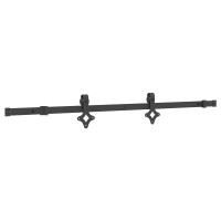Produktbild för Skjutdörr NARVIK Naturlig och svart 80 x 210 cm (152,5 cm)