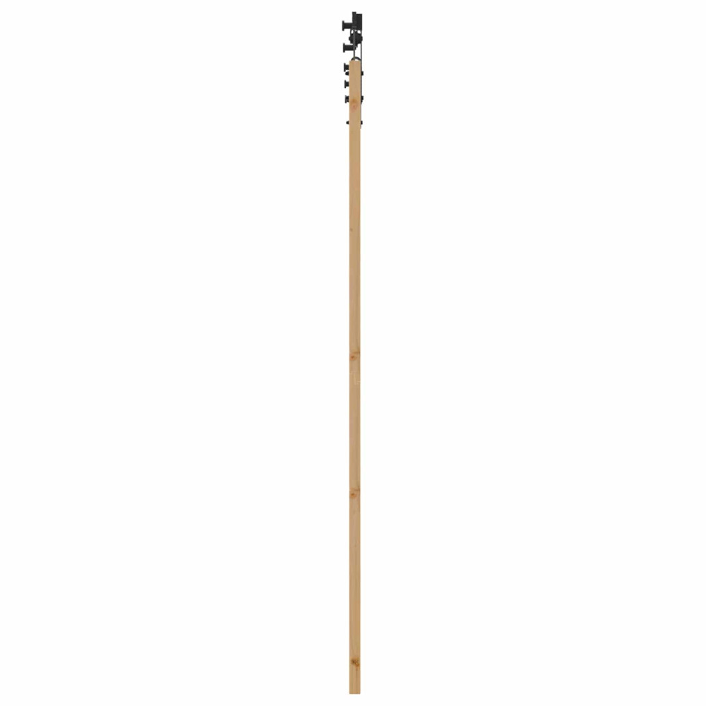 Produktbild för Skjutdörr Naturlig och svart 73,5 x 211 cm Massiv furu