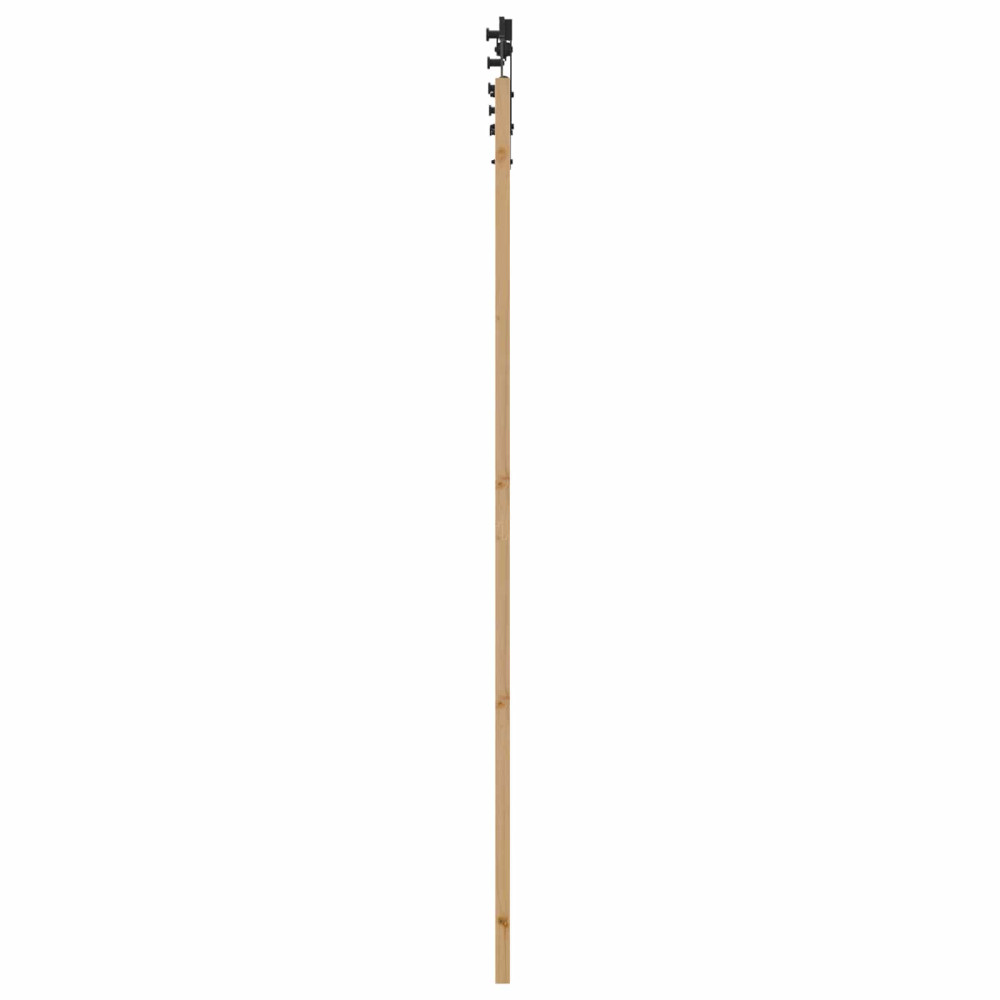 Produktbild för Skjutdörr Naturlig och svart 83 x 232 cm Massiv furu