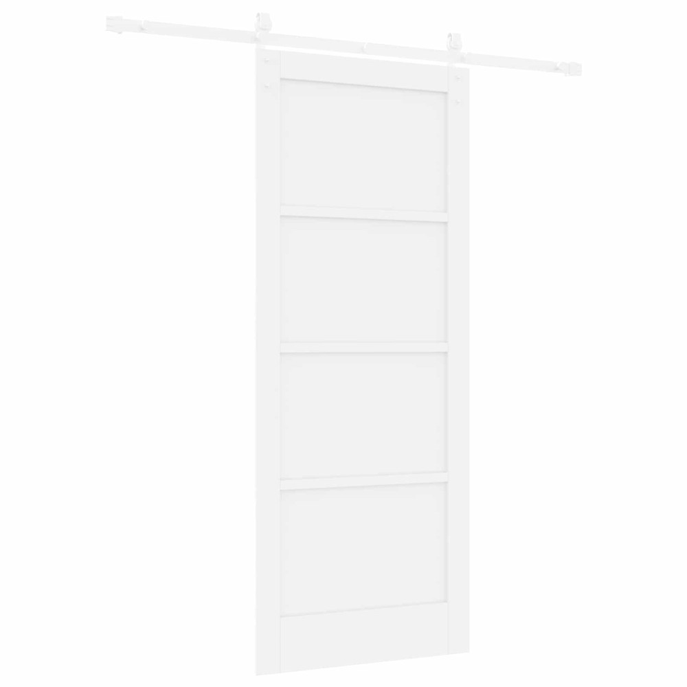 Produktbild för Skjutdörr Vit 83 x 202 cm Massiv furu