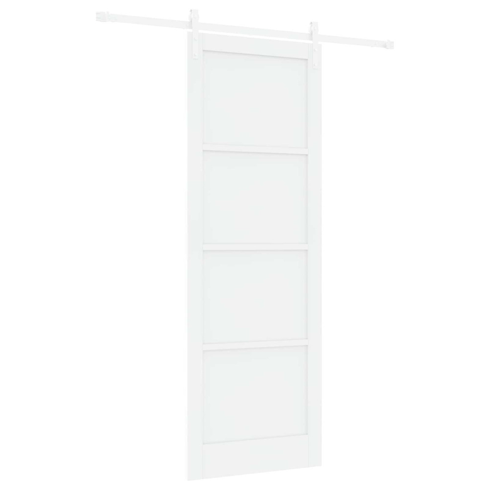 Produktbild för Skjutdörr Vit 83 x 232 cm Massiv furu