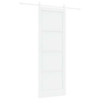 Produktbild för Skjutdörr Vit 83 x 232 cm Massiv furu