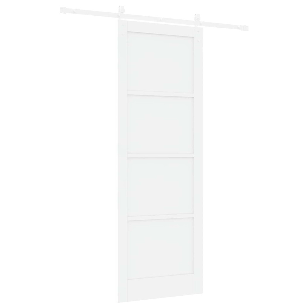 Produktbild för Skjutdörr Vit 83 x 232 cm Massiv furu