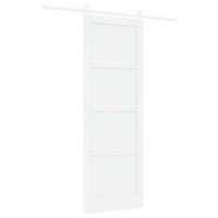 Produktbild för Skjutdörr Vit 83 x 232 cm Massiv furu