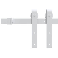 Produktbild för Skjutdörr Vit 83 x 232 cm Massiv furu