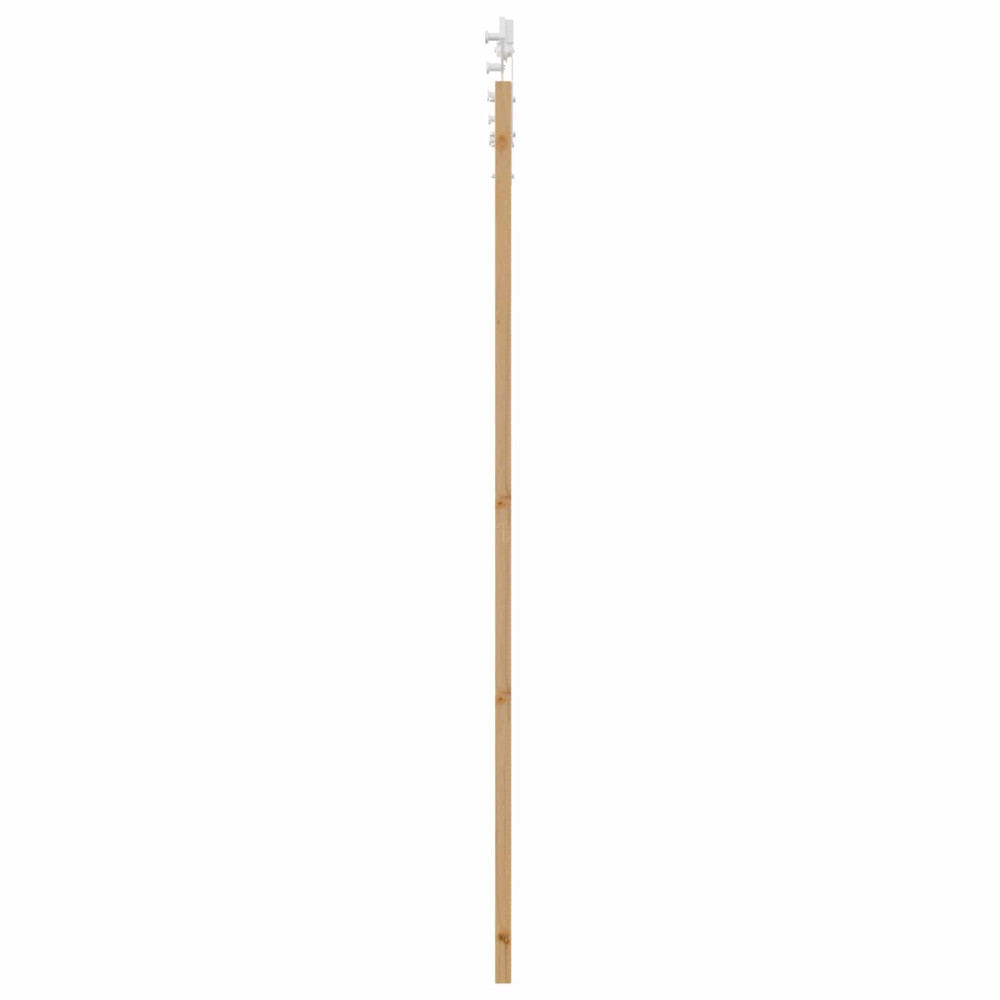 Produktbild för Skjutdörr Naturlig och vit 86 x 211 cm Massiv furu