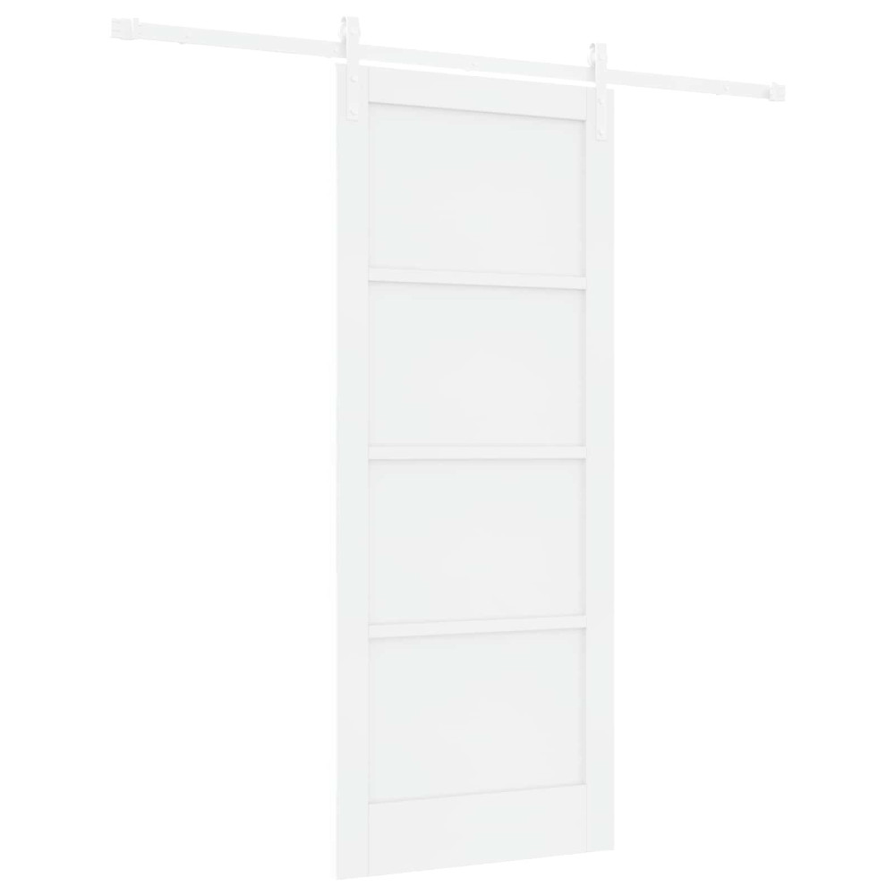 Produktbild för Skjutdörr Vit 83 x 202 cm Massiv furu