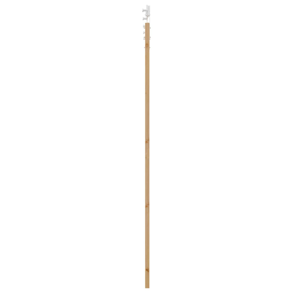 Produktbild för Skjutdörr Naturlig och vit 83 x 232 cm Massiv furu