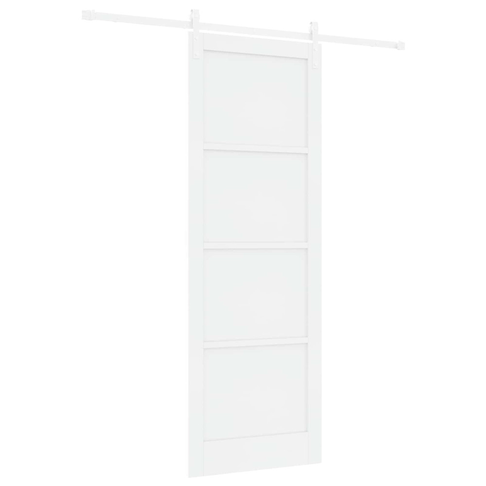 Produktbild för Skjutdörr Vit 83 x 232 cm Massiv furu