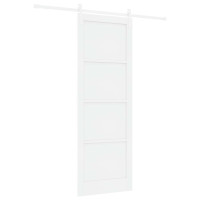 Produktbild för Skjutdörr Vit 83 x 232 cm Massiv furu