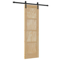 Produktbild för Skjutdörr Naturlig 61 x 198,5 cm Massiv furu
