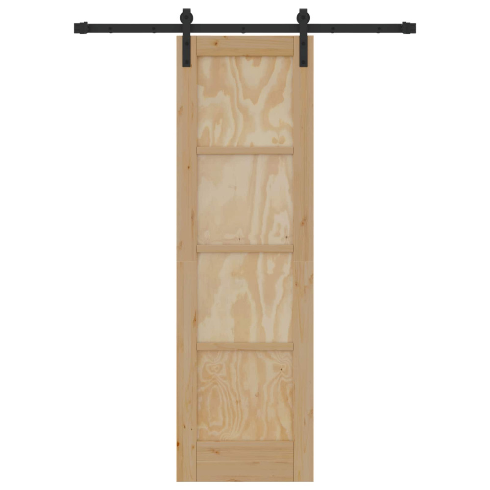 Produktbild för Skjutdörr Naturlig 61 x 198,5 cm Massiv furu