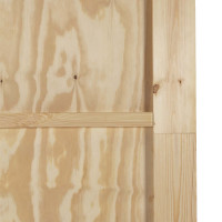 Produktbild för Skjutdörr Naturlig 83 x 232 cm Massiv furu