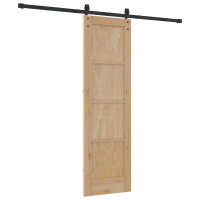 Produktbild för Skjutdörr Naturlig 61 x 198,5 cm Massiv furu