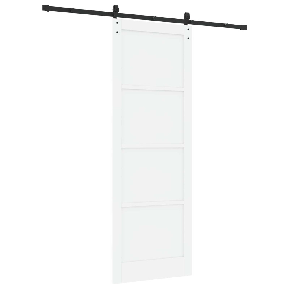 Produktbild för Skjutdörr Vit 83 x 232 cm Massiv furu