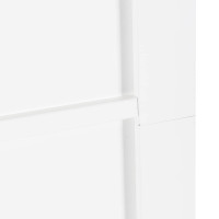 Produktbild för Skjutdörr Vit och svart 83 x 232 cm Massiv furu