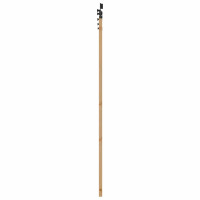 Produktbild för Skjutdörr Naturlig och svart 86 x 198,5 cm Massiv furu