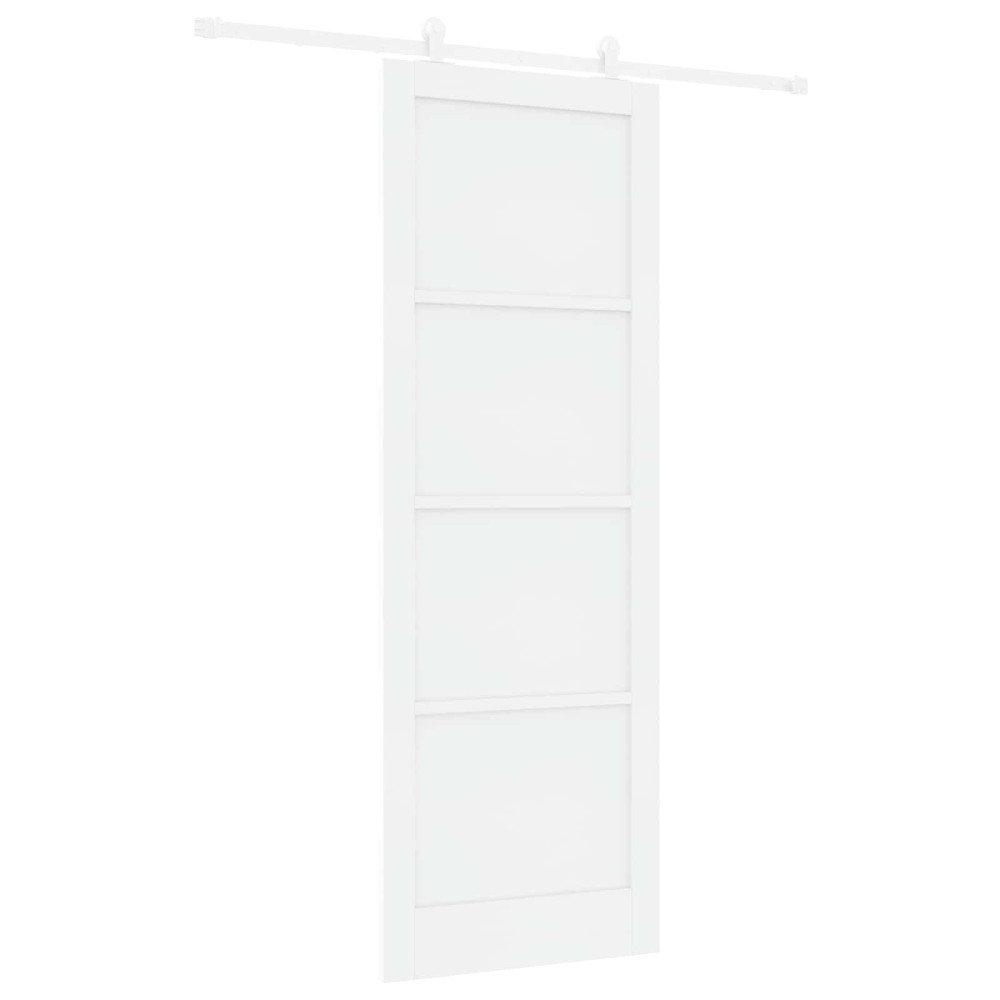 Produktbild för Skjutdörr Vit 83 x 232 cm Massiv furu
