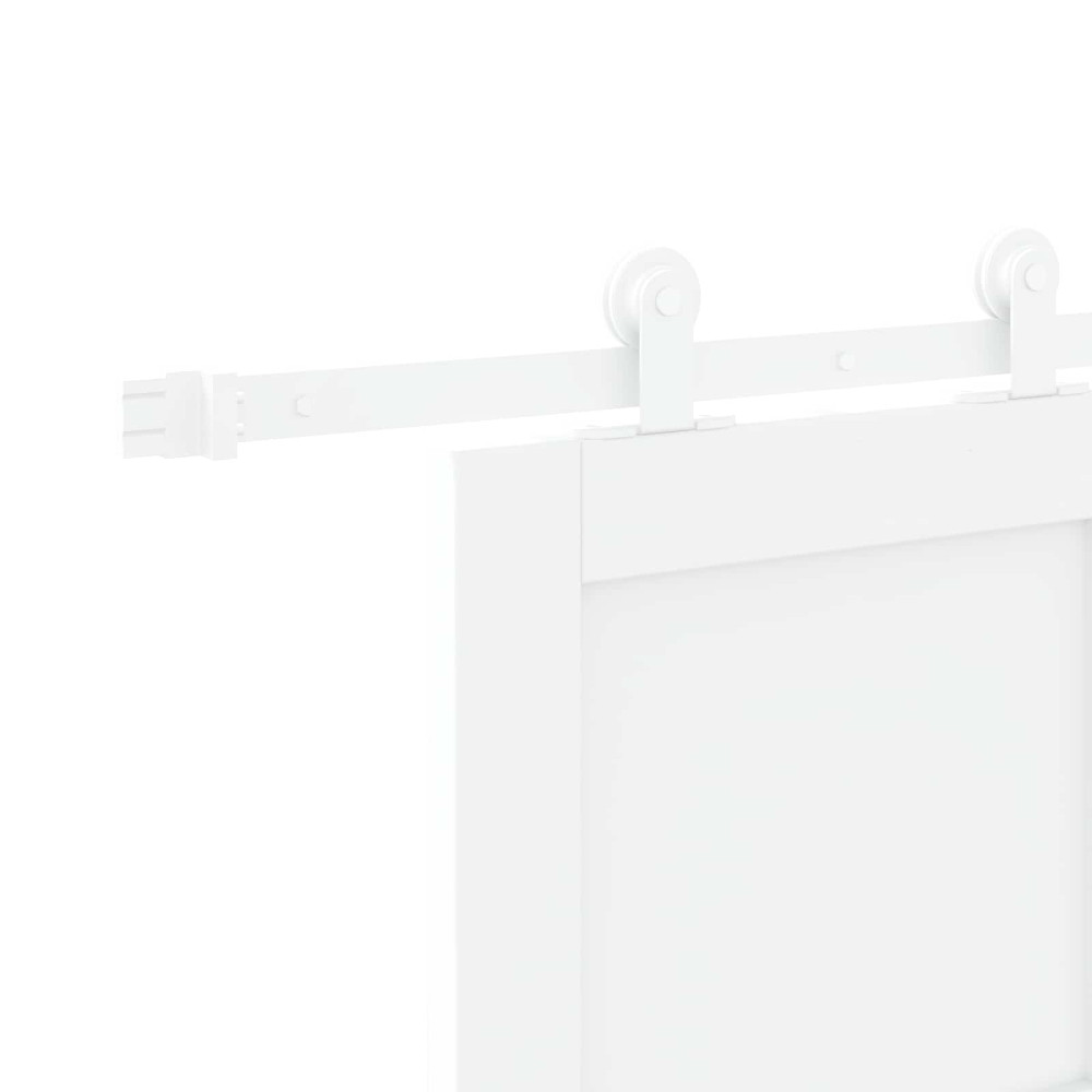 Produktbild för Skjutdörr Vit 83 x 232 cm Massiv furu
