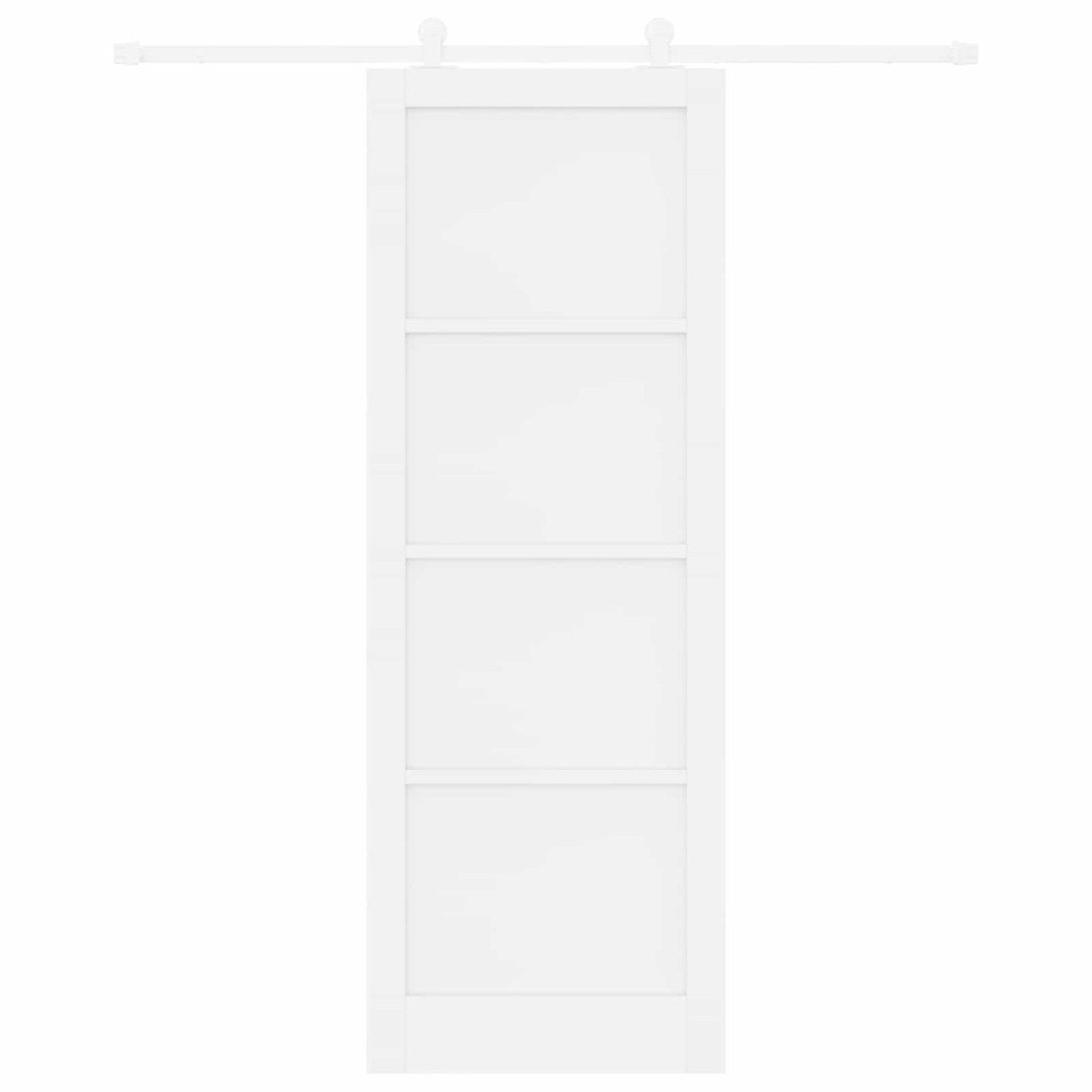 Produktbild för Skjutdörr Vit 83 x 232 cm Massiv furu