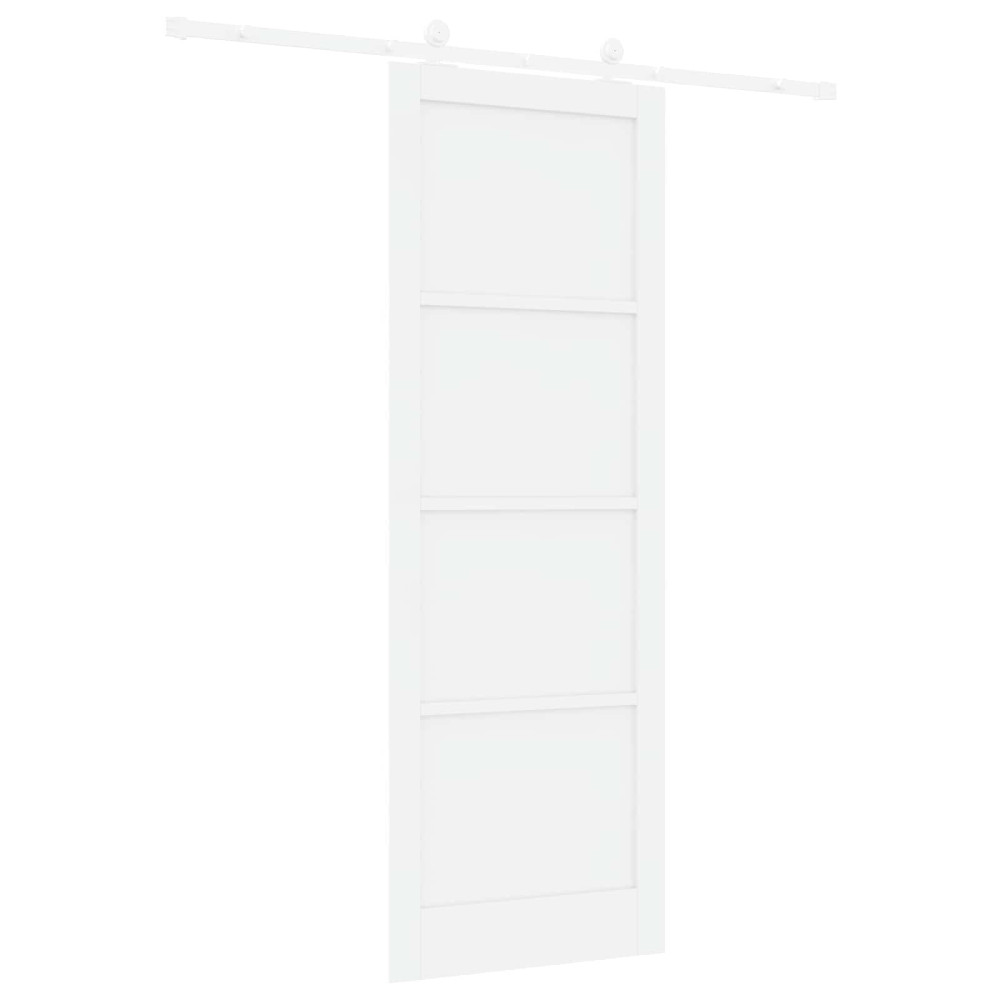 Produktbild för Skjutdörr Vit 83 x 232 cm Massiv furu