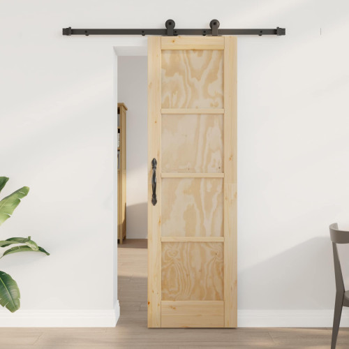 vidaXL Skjutdörr ORKDAL Naturlig 61 x 198,5 cm Massiv furu